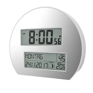 Cheap FM Radio Controlled Temperature Display LCD Digital Wall Alarm Clock high quality