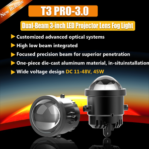 Projecteur à <span class=keywords><strong>diode</strong></span> à faisceau haut et bas, style populaire, facile à installer, 6500K, haute puissance, T3 PRO 45W, feux de route, feux antibrouillard - Product Image 2