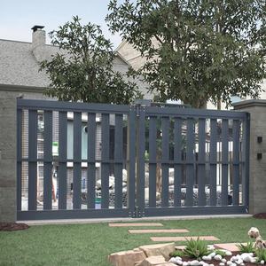 Porte d'entrée automatique intelligente en alliage d'aluminium pour hôtels et villas modernes Porte d'entrée extérieure coulissante avec cadre en acier - Product Image 6