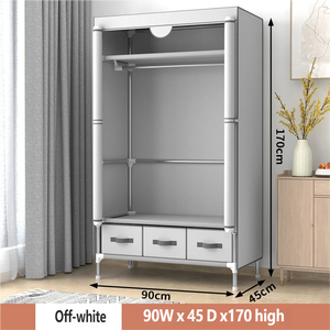 Organizador de Ropa Multifuncional con Estructura de Acero Resistente, Armario Portátil con Puerta de <span class=keywords><strong>Cremallera</strong></span>, Estantes de Tela, Diseño Desmontable para Bolsas - Product Image 4