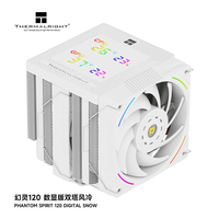 Boîtier d'ordinateur Phantom Spirit 120 DIGITAL EVO Snow Unstoppable Memory, refroidissement par air, dissipateur thermique en cuivre et aluminium, roulement fluide, LED ARGB
