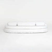 Französischer Stoffsofa-Wohnzimmer-Set im Landhausstil, Dreisitzer-Sofa mit Rüschen und Spitze, Direkt vom Hersteller