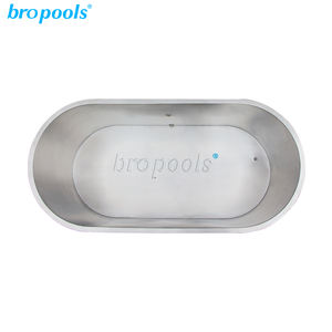 Moderna Bañera Portátil de Hidromasaje de Acero Inoxidable para Terapia de Frío, Ovalada, Negra, con Opción de Enfriador WPC de 1HP para Recuperación en Gimnasio - Product Image 6