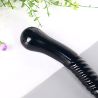 Venta al por mayor de varitas de cristal de alta calidad negro obsidiana serpiente consolador para mujer