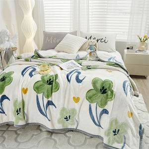 <span class=keywords><strong>Manta</strong></span> De Lana hiver reine taille vison velours couvertures épaissi chaud motif géométrique imprimé Double face fourrure couverture en peluche - Product Image 2