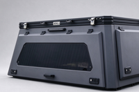 Bâche de benne rétractable en acier carbone noir, pliable en trois parties, sans perçage, OEM ODM personnalisée, pour camionnette 4x4 extérieure Toyota Tacoma 801L-1200L