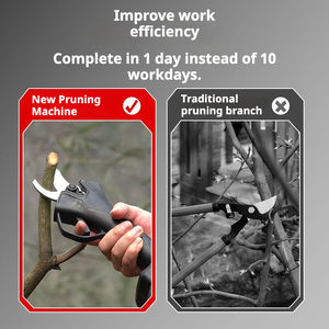 Sécateur sans fil à batterie lithium-ion 2000mAh, sans balais, 30mm, à portée élevée, scie à chaîne sans fil, outil de taille d'arbres, poignée ambidextre - Product Image 5