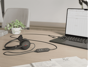 UH44 Dual <b>Microphone</b> Acoustic Shield 3.0 Acoustic Shield Technology 300 . Rotating USB Wired Headset - Product Image 2