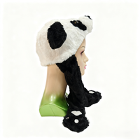 Gorro con Forma de Panda Adorable, Orejas Móviles con Airbag, Gorro de Invierno con Diseño de Animal, Perfecto para el Invierno, Cosplay, Fiestas y Disfraces
