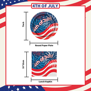 Xieli Juego De Vajilla De Suministros Para Fiestas Patrióticas Vajilla De Fiesta Para La Celebración Del <span class=keywords><strong>4</strong></span> De <span class=keywords><strong>Julio</strong></span> - Product Image 6