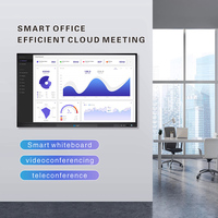 Tableau blanc interactif LCD de 55 pouces |   4K UHD |   20/40 Points de contact |   Android Windows |   Présentation de réunion de bureau tout-en-un
