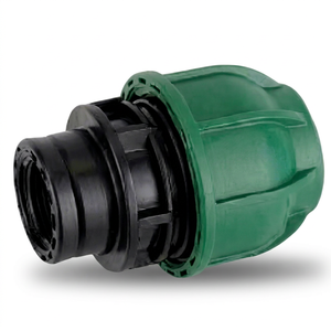 ข้อต่อเกลียวตัวเมียแบบอัดขนาด 32*3/4 ผลิตจากวัสดุ PP เกรด SAP สำหรับท่อ PE/HDPE ใช้ในระบบประปาและระบายน้ำ - Product Image 1