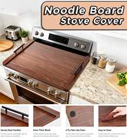 Planche à découper en bois avec poignées, couvercle de cuisinière, plateau de service décoratif en bois, couvercle d'évier de cuisine, planche à découper pour comptoir
