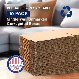 Hộp USA 10-Gói di chuyển vừa hộp các tông sóng 18 \ "L x 14 \" W x 12 \ "H lưu trữ và vận chuyển đóng gói 18x14x12 - Product Image 3