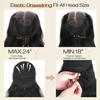 Peluca de Cabello Humano con Ondas Naturales sin Pegamento, Pre-Plucked y Pre-Cut, Cierre de Encaje HD 7x6 con Cordón Ajustable, Lista para Mujeres