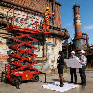 Mini Plataforma Elevadora de Tijera Autopropulsada sobre Orugas para Trabajos Aéreos de Construcción Hidráulica EN280 Strd - Product Image 5