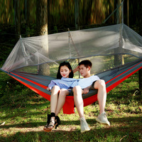 Bestseller Outdoor Multifunktions Leichte 2-Personen-Fallschirm-Nylon-Hängematte mit Moskito netz und 200kg Kapazität für Camping