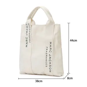 Kunden spezifische faltbare weiße Tasche mit großer Kapazität, lässige Einkaufstasche, Einkaufstasche aus Baumwolle