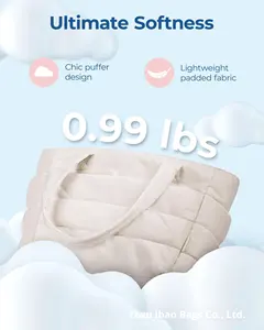 Bolso de mano supergrande para mujer, ligero, estilo deportivo diario, fabricante personalizado, <span class=keywords><strong>grande</strong></span>, impermeable, acolchado, <span class=keywords><strong>bolsa</strong></span> acolchada, patrón de letras - Product Image 6