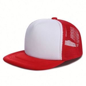 Gorra Trucker de Béisbol al por Mayor, Estilo Hip Hop, con Logotipo Personalizado, 5 Paneles, Deportiva, Sólida, de Dos Tonos, con Malla Trasera y Visera Plana de Espuma - Product Image 2
