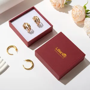 Cebada diseño personalizado al por mayor papel de lujo pulsera joyería regalo caja de embalaje con logotipo pendientes embalaje