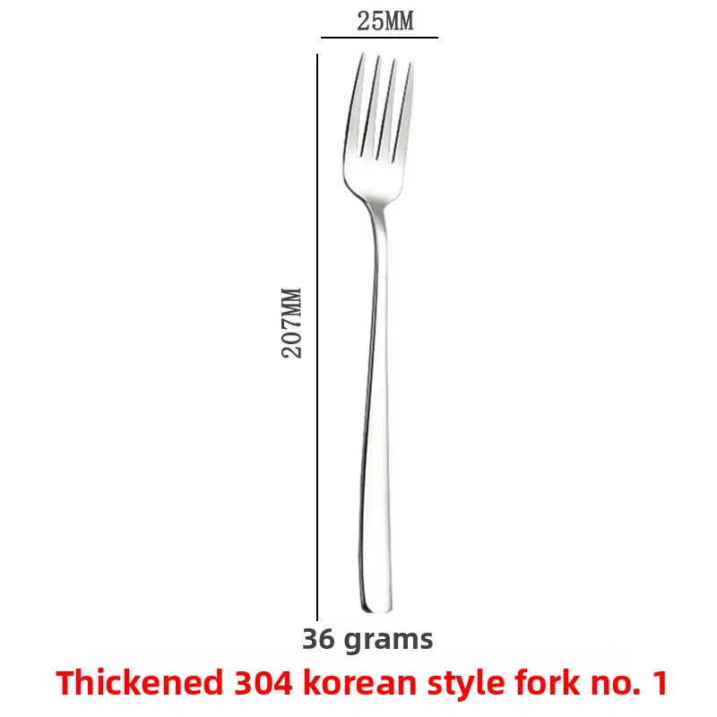 silver [Thick] 304 Korean Fork No. 1