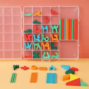Jouets éducatifs classiques en bois, blocs d'apprentissage des nombres, puzzle en bois <span class=keywords><strong>arabe</strong></span> pour enfants - Product Image 4