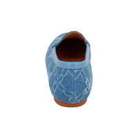 Vente en gros classique Denim motif floral enfants sans lacet chaussures plates décontractées bateau chaussures enfants mocassins chaussures