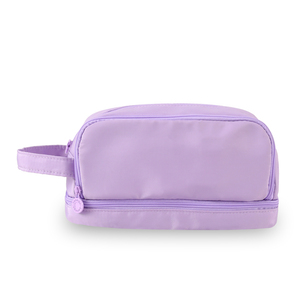 2024 viola <span class=keywords><strong>astuccio</strong></span> a forma di matita personalizzato a doppio strato grande <span class=keywords><strong>astuccio</strong></span> multifunzione per la scuola dei bambini - Product Image 2