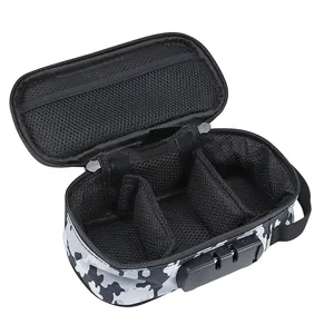 Travel Portable Custom odor proof carbon lined tobacco smell proof stash bag smoking case With Combination Lock