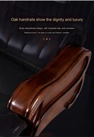 Chaise de bureau classique en cuir véritable ergonomique pour cadres avec repose-pieds