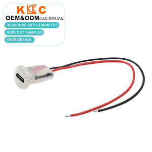 Cable USB-C 3.1 Tipo C con Rosca, Hembra a Cable Desnudo, IP67 Impermeable, Montaje Empotrado en Panel de Control - Product Image 3