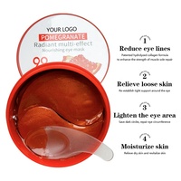 Patchs Hydrogel pour les Yeux à la Grenade, aux Algues et au Thé Vert Herbal – Anti-rides, Hydratants, Anti-cernes, Raffermissants, Éclaircissants, Véganes