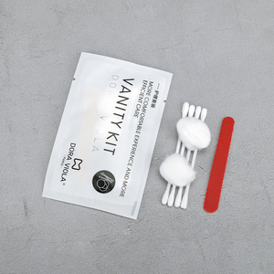 <span class=keywords><strong>Kit</strong></span> de tocador de hotel con almohadilla de algodón orgánico y bastoncillo de algodón cosmético, bolas de algodón, gomas para el cabello - Product Image 2