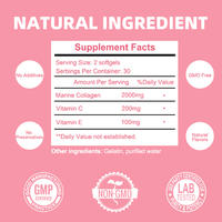 Capsules de collagène au glutathion pour éclaircir la peau, favoriser une peau radieuse et saine, complément alimentaire pour femmes, OEM, marque privée