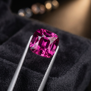 Granat rose naturel Tanga 4,28 CT, taille coussin excellente, clarté immaculée, provenant de la mine de Tanga, Tanzanie - Product Image 3