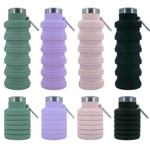 Bouteille d'eau pliable en silicone sans BPA, réutilisable, facile à transporter, pour enfants à l'école, à boire directement, anti-fuite, pour la course à pied, personnalisable - Product Image 1