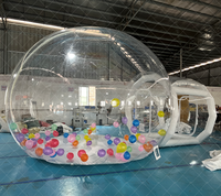 Maison à bulles gonflable en PVC blanc pour intérieur/extérieur, avec pompe à air et souffleur inclus.