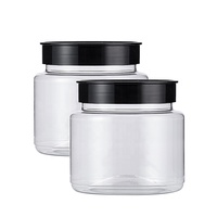 Bouteille ronde en PET de qualité alimentaire 390 ml 13 oz, conteneur en plastique pour mayonnaise, confiture, beurre de cacahuète, pots d'emballage