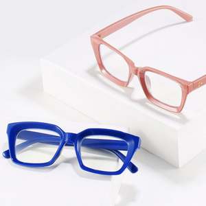 Lunettes de lecture carrées à grande monture tendance, haute définition, anti-lumière bleue, pour presbytes, femmes et hommes - Product Image 4