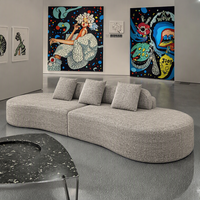 Modernes Internet-Promi-Sofa-Set, Wohnzimmermöbel, geschwungenes Halbkreis-Sofa, umweltfreundlich, modular, für Villen geeignet, vakuumverpackt