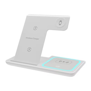 Foldable 3-in-1 Wireless Charger 15W Fast <strong>Charging</strong> <strong>Station</strong> With Ambient Night Light for <strong>Phone</strong> <strong>Watch</strong> Earbuds - Product Image 2