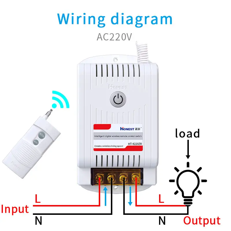 Hot Sale 220V 30A Power Switch with Remote Control Wireless Switch for Pump Switching Relay