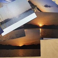 Impresión de postales de viaje de papel Premium personalizado troquelado personalizado de China