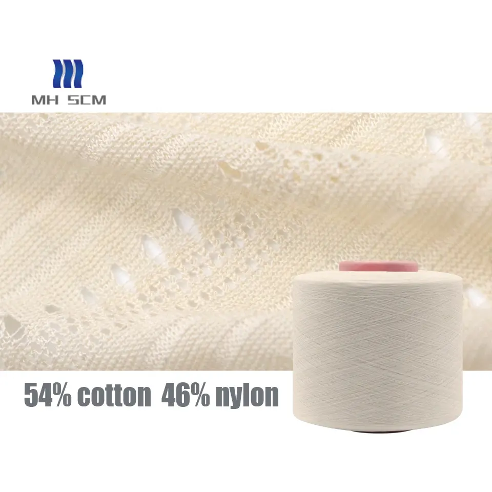 Hilo de mezcla de algodón y nailon, 54% algodón, 2/28Nm, 46% nailon, a la venta