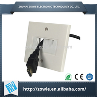 ZOWIE AAF-832 Plaque murale passe-câble pour câblage informatique, format standard, pliable, pour câble basse tension UK, blanc/ivoire