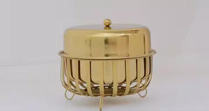 2026 <b>Mirror</b> Polished Stainless Steel Hotpot High Quality Handmade Casserole Hot Selling Hotel Supplies Metal Food Warmer - Product Image 5