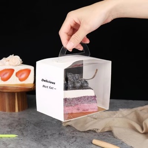 Boîte à gâteau triangulaire transparente portable Sunshine en carton pour mousse et pâtisserie, vente en gros alimentaire - Product Image 3