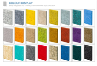 Panneaux muraux en fibre de polyester acoustique pour la décoration intérieure 9 mm Écologiques Réduction du bruit de 80%