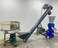 Nouvelle ligne de production automatique de granulés d'aliments pour volailles, norme CE, haute productivité 1-10 TPH, moteur en cuivre pur, capacité personnalisée pour